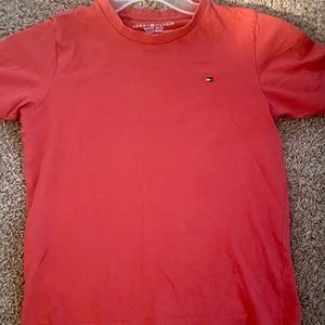 Tommy Hilfiger Boys Red/orange T-Shirt.  Has small logo on front. Size S(8/10).